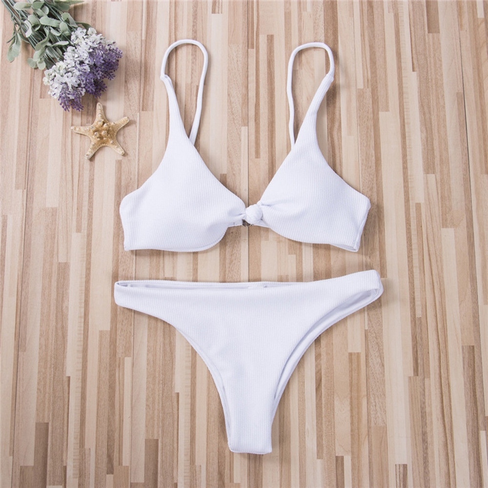 NEW White brazillian high waist thong bikini - Picture 2 of 2